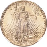 United States 1924 Gold 20 Dollars Saint-Gaudens; Double Eagle NGC MS 64 #2126806-003 (AGW=0.9674 oz