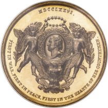 Denmark 1876 Gold Gilt Bronze Medal GW-932 NGC MS 63 DPL #5957918-006