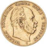 Germany: Prussia 1874 C Gold 10 Mark Wilhelm I Very fine (AGW=0.1152 oz.)