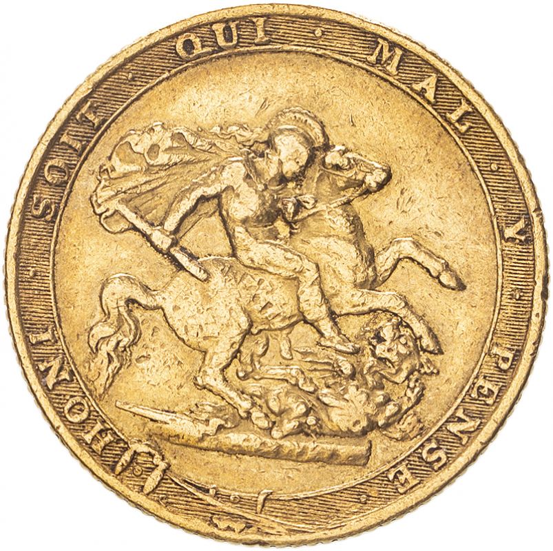 1817 Gold Sovereign Fine (AGW=0.2355 oz.) - Image 2 of 2