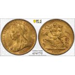 1900 S Gold Sovereign PCGS MS63 #43140725 (AGW=0.2355 oz.)