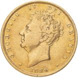 1826 Gold Sovereign Fine, edge knock (AGW=0.2355 oz.)