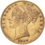 1859 Gold Sovereign Good fine (AGW=0.2355 oz.)