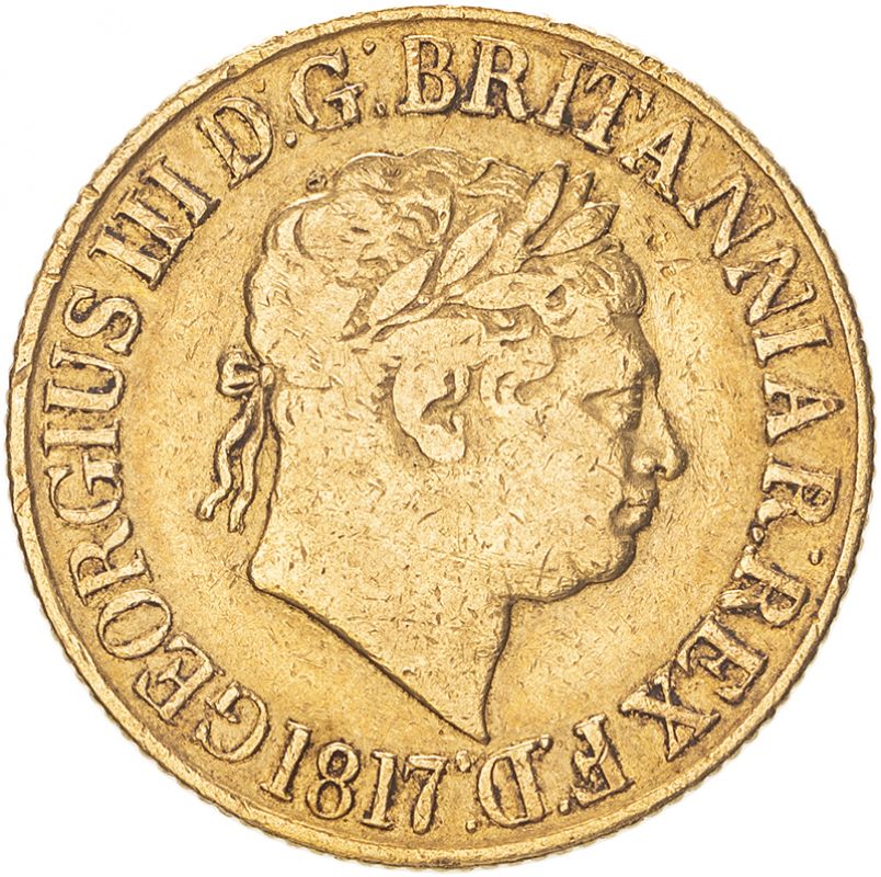 1817 Gold Sovereign Fine (AGW=0.2355 oz.)