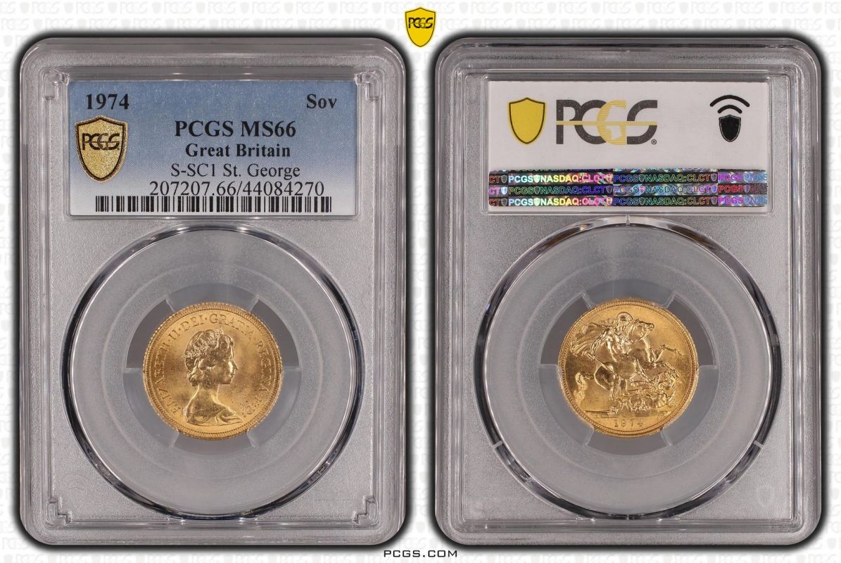 1974 Gold Sovereign Equal-finest PCGS MS66  #44084270 (AGW=0.2355 oz.) - Image 3 of 3