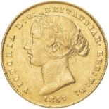 1857 SY Gold Sovereign Good very fine, reverse edge knock (AGW=0.2355 oz.)