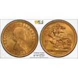 1966 Gold Sovereign PCGS MS65 #40905752 (AGW=0.2355 oz.)