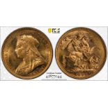 1895 M Gold Sovereign PCGS MS63 #42877044 (AGW=0.2355 oz.)