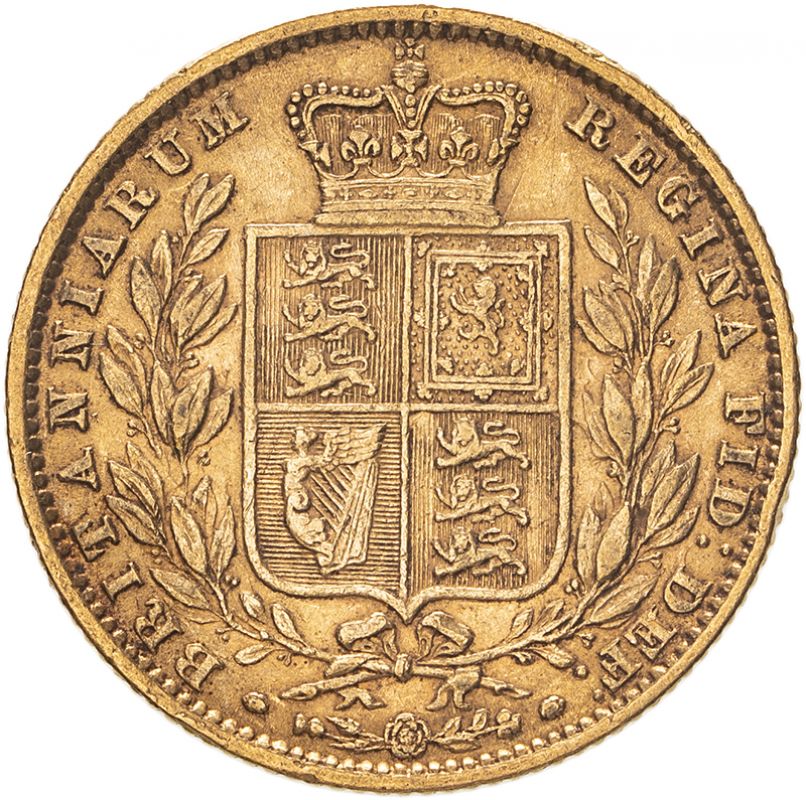 1861 Gold Sovereign Fine, edge knock on reverse (AGW=0.2355 oz.) - Image 2 of 2