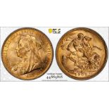 1901 M Gold Sovereign PCGS MS63 #44869818 (AGW=0.2355 oz.)