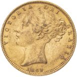 1862 Gold Sovereign Good very fine (AGW=0.2355 oz.)