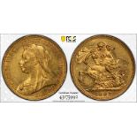 1897 S Gold Sovereign PCGS MS62 #43175992 (AGW=0.2355 oz.)