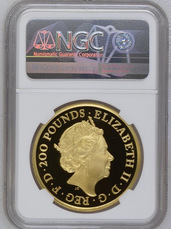 2021 Gold 200 Pounds (2 oz.) Britannia Premium Proof NGC PF 70 ULTRA CAMEO #2114833-002 - Image 4 of 4
