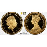 2021 Gold 200 Pounds (2 oz.) Queen Victoria Gothic Crown Proof PCGS PR70 DCAM #45078495 Box & COA