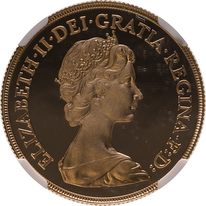 1982 Gold 2 Pounds (Double Sovereign) Proof NGC PF 69 ULTRA CAMEO #6321202-008 (AGW=0.4711 oz.) - Image 2 of 4