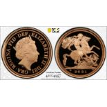 2021 Gold 1/4 Sovereign 95th Birthday privy mark Proof PCGS PR70 DCAM #41004957 (AGW=0.0590 oz.)