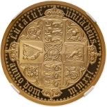 2021 Gold 200 Pounds (2 oz.) Gothic Crown Quartered Arms Plain Edge Proof NGC PF 70 ULTRA CAMEO #632