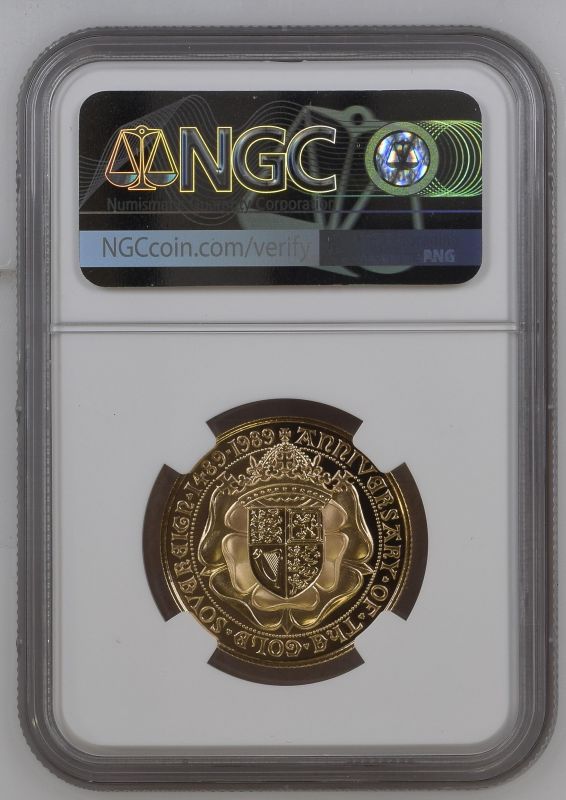 1989 Gold 2 Pounds (Double Sovereign) 500th Anniversary Proof NGC PF 70 ULTRA CAMEO #3959269-003 (AG - Image 4 of 4