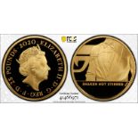 2020 Gold 25 Pounds (1/4 oz.) James Bond, Shaken not Stirred Proof PCGS PR69 DCAM #41466971 Box & CO