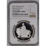 2021 Lot of 2 Silver One Pounds Proof NGC PF 69 ULTRA CAMEO (ASW=1.9980 oz.)