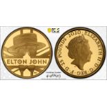 2020 Gold 25 Pounds (1/4 oz.) Music Legends - Elton John Proof PCGS PR69 DCAM #41468913 Box & COA