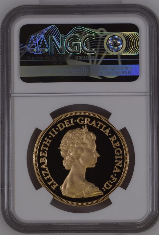 1981 Gold 5 Pounds (5 Sovereigns) Proof NGC PF 70 ULTRA CAMEO #6133496-001 (AGW=1.1777 oz.) - Image 4 of 4