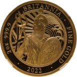 2022 Gold 200 Pounds (2 oz.) Britannia Proof NGC PF 69 ULTRA CAMEO #2127793-001 Box & COA