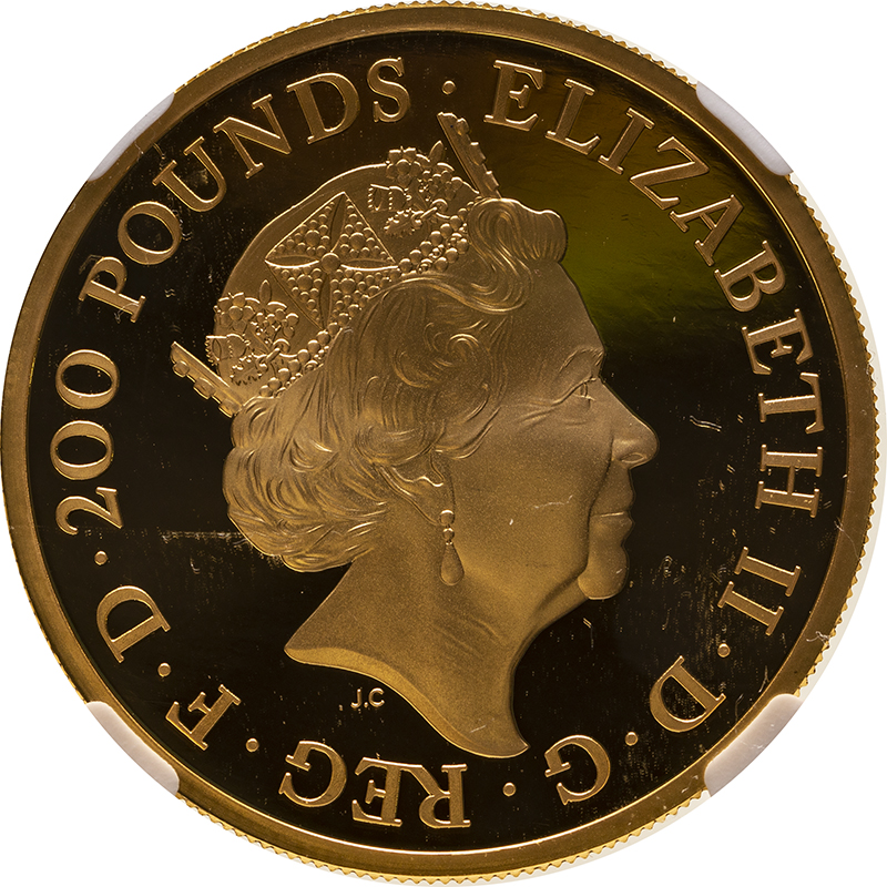 2022 Gold 200 Pounds (2 oz.) Britannia Proof NGC PF 69 ULTRA CAMEO #2127793-001 Box & COA - Image 2 of 4