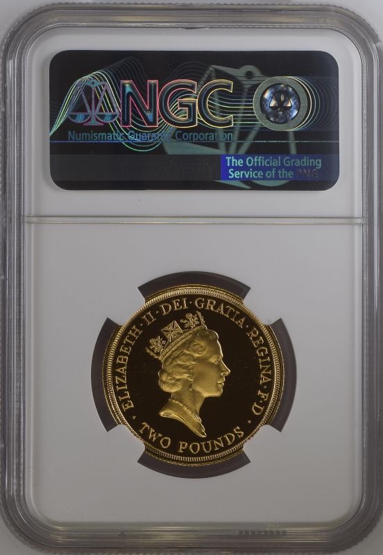 1986 Gold 2 Pounds XIII Commonwealth Games Proof NGC PF 66 ULTRA CAMEO #2108866-001 Box & COA (AGW=0 - Image 4 of 4