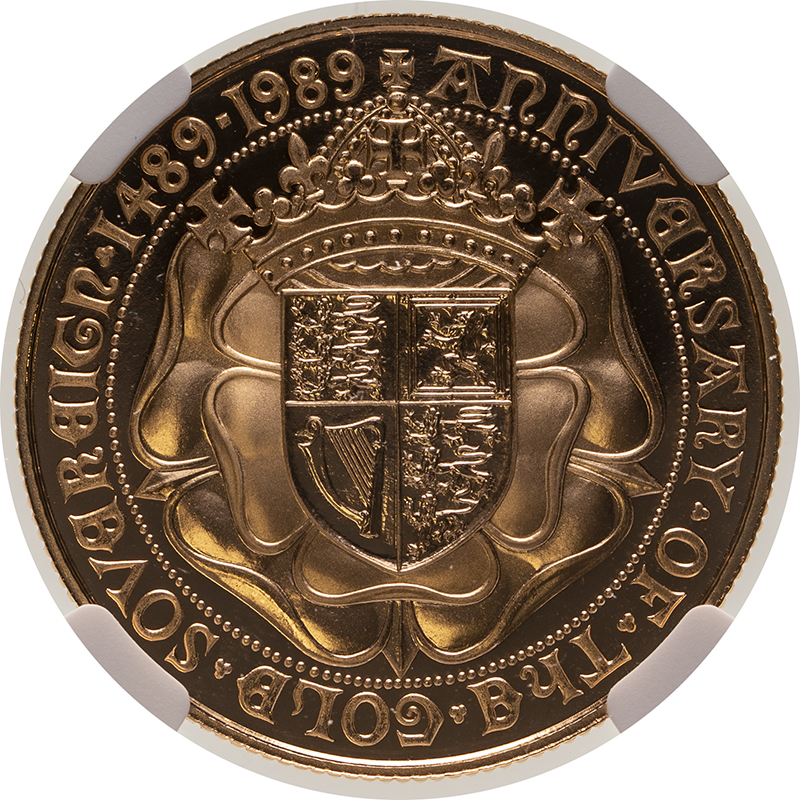 1989 Gold 2 Pounds (Double Sovereign) 500th Anniversary Proof NGC PF 70 ULTRA CAMEO #3959269-003 (AG - Image 2 of 4