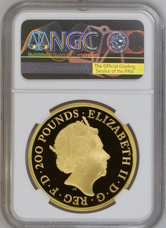 2021 Gold 200 Pounds (2 oz.) Britannia and the Lion Proof NGC PF 70 ULTRA CAMEO #2114833-003 - Image 4 of 4