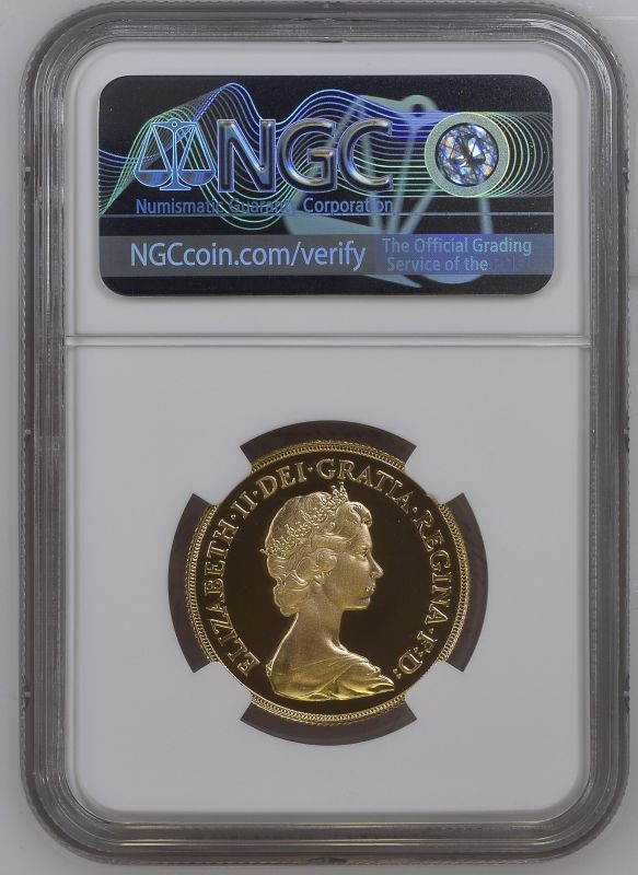 1982 Gold 2 Pounds (Double Sovereign) Proof NGC PF 69 ULTRA CAMEO #6321202-008 (AGW=0.4711 oz.) - Image 4 of 4
