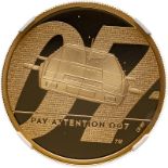 2020 Gold 200 Pounds (2 oz.) James Bond, Pay Attention Proof NGC PF 70 ULTRA CAMEO #6055722-003 Box