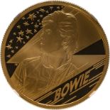 2020 Gold 100 Pounds (1 oz.) Music Legends - David Bowie Proof NGC PF 70 ULTRA CAMEO #6028620-001 Bo