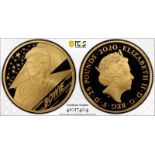 2020 Gold 25 Pounds (1/4 oz.) Music Legends - David Bowie Proof PCGS PR69 DCAM #41017404 Box & COA