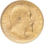 1908 M Gold Sovereign Extremely Fine (AGW=0.2355 oz.)