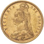 1891 S Gold Half-Sovereign No J.E.B. Very fine (AGW=0.1176 oz.)