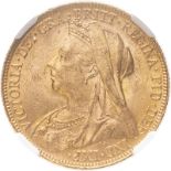 1899 P Gold Sovereign NGC MS 62 #6134029-008 (AGW=0.2355 oz.)