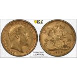 1902 S Gold Half-Sovereign PCGS AU50 #42268159 (AGW=0.1176 oz.)