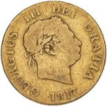 1817 Gold Half-Sovereign Fine (AGW=0.1176 oz.)