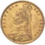 1893 Gold Half-Sovereign Jubilee head Very fine (AGW=0.1176 oz.)
