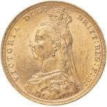 1892 S Gold Sovereign Extremely fine. Reverse slightly prooflike (AGW=0.2355 oz.)