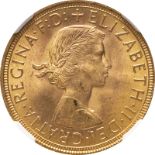 1958 Gold Sovereign NGC MS 64 #2126812-032 (AGW=0.2355 oz.)