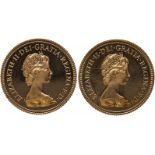 1980 Lot of 2 Gold Sovereigns Various conditions (AGW=0.4711 oz.)