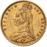 1893 Gold Half-Sovereign Jubilee head Good very fine (AGW=0.1176 oz.)