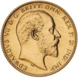 1902 Gold Sovereign Matte Proof (AGW=0.2355 oz.)