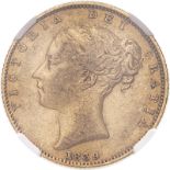 1839 Gold Sovereign NGC XF 40 #6134029-006 Rare (AGW=0.2355 oz.)