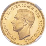1937 Gold 2 Pounds (Double Sovereign) Proof NGC PF 62+ #5884966-006 (AGW=0.4711 oz.)