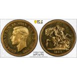 1937 Gold 5 Pounds (5 Sovereigns) Proof PCGS PR62 #39874285 (AGW=1.1777 oz.)