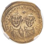 Byzantine Empire Heraclius ND (610-641) Gold Solidus Ch XF Strike: 4/5 Surface: 2/5 #6156160-013